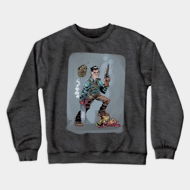 ash vs evil dead manga Crewneck Sweatshirt by tinbott